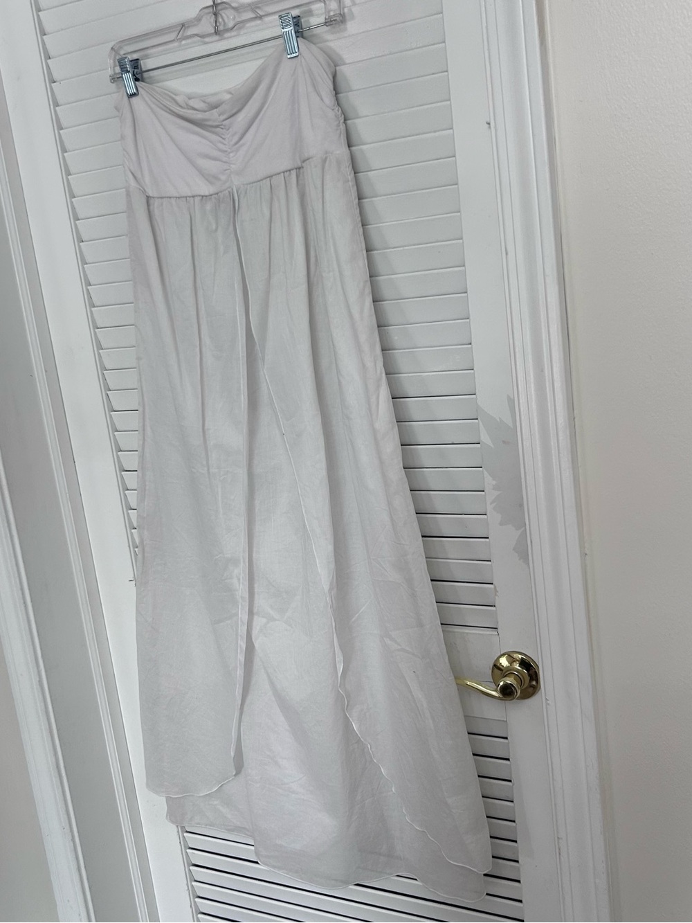 🌼MAKE OFFeR🌼NWT Tommy Bahama Strapless White Maxi Lightweight Cotton Dress MD - Picture 3 of 7